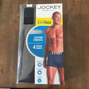 Brand New 4 Pack Jockey Underwear Black Size Large